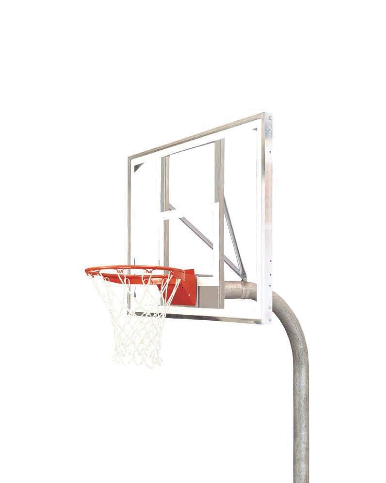 Bison Gooseneck Heavy Duty Polycarbonate Rectangle Playground Basketball System, 4-1/2 Inches 1393543