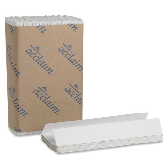 Georgia Pacific Acclaim Economy C-Fold Hand Towel, 1-Ply, Paper, Unscented, White, 2400 Sheets