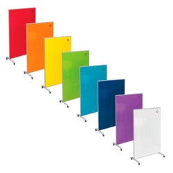 MooreCo Hierarchy Grow and Roll Mobile Glass Markerboard 4000560