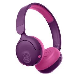 JLAB JBuddies ANC 2-in-1 Wireless + Wired Kids Headphones, Purple/Pink