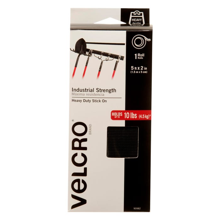 VELCRO Brand Heavy Duty Tape with Adhesive, 2 Inches X 5 feet, Black