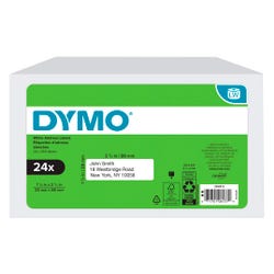 DYMO LabelWriter Mailing Address Labels, 1-1/8 x 3-1/2 Inches, White, 350 Labels/Roll, Pack of 24 Rolls 2100854