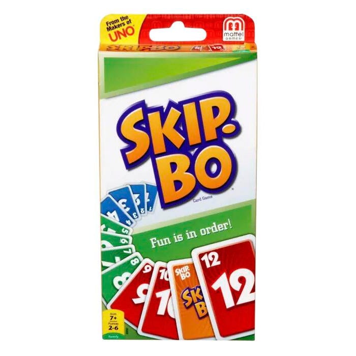 Mattel Skip-Bo Card Game, Ages 7 and Up