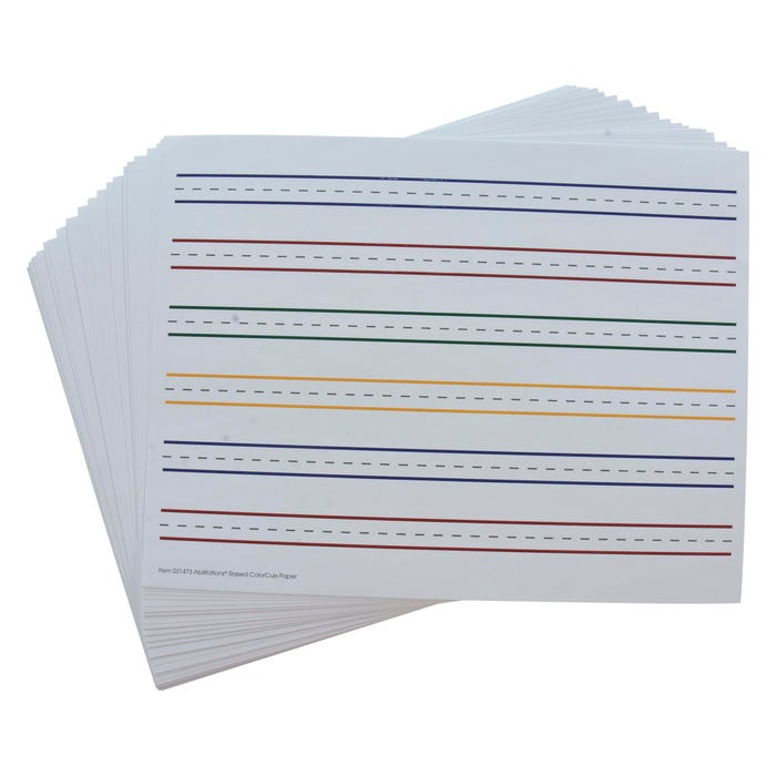 Abilitations 4-Color Raised ColorCue Paper, Pack of 50