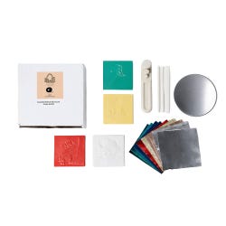 St Louis Crafts Aluminum Embossing Assorted Kit, 5 x 5 Inches, Metallic, 38 Gauge
