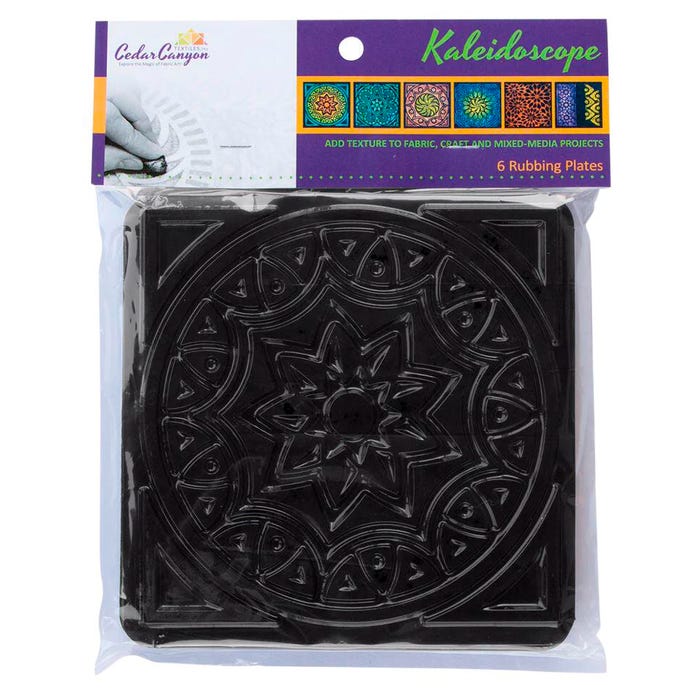 Jack Richeson Kaleidoscope Rubbing Plate Set, 7 x 7 Inches, Set of 6