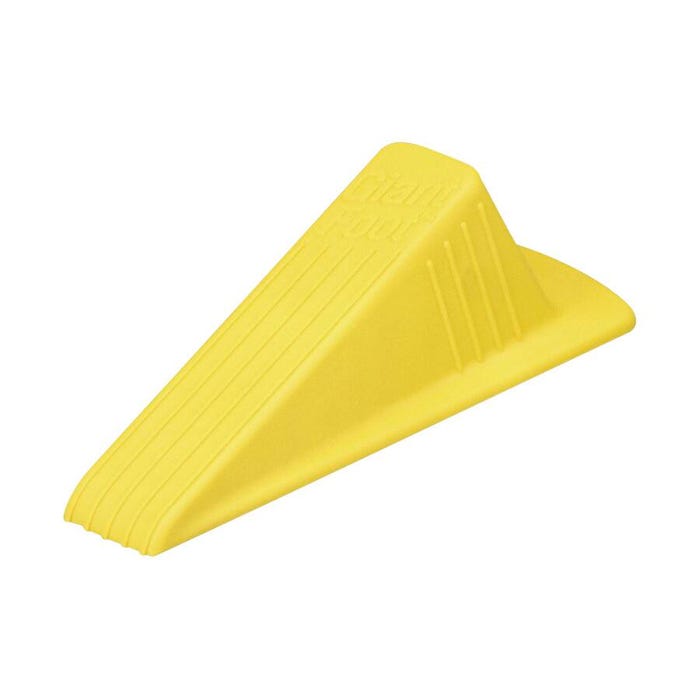 Master Caster Giant Foot Non-Skid Doorstop, 3-1/2 in W X 6-3/4 in D X 2 in H, Vulcanized Rubber, Yellow
