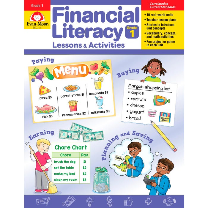 Evan-Moor Financial Literacy, Grade 1