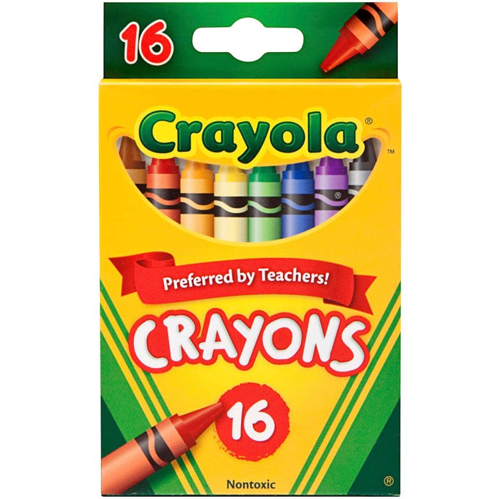 Crayola Crayons, Assorted Colors, Set of 16
