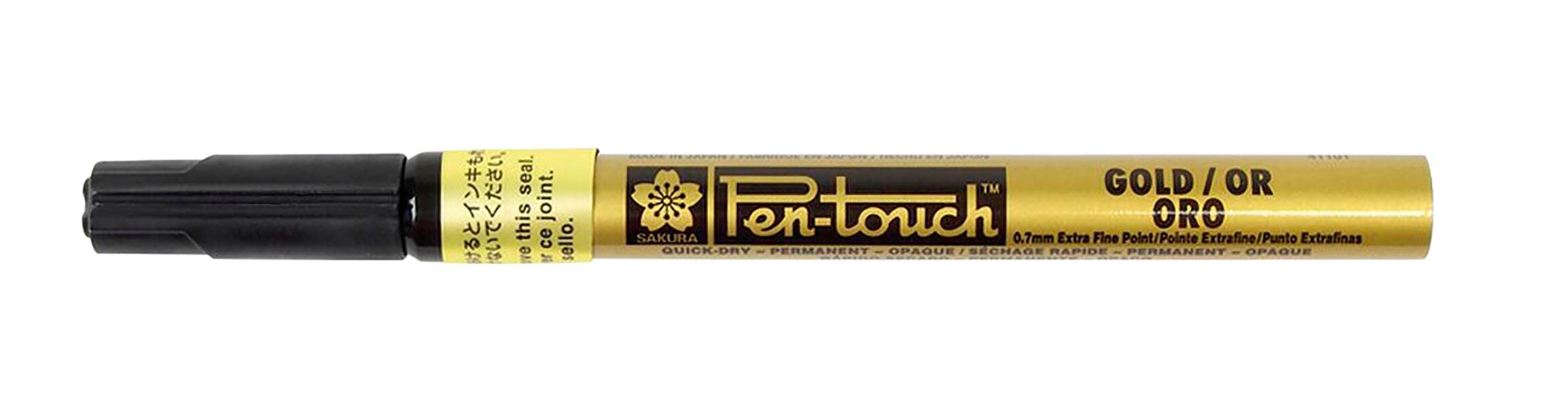 Sakura Pentouch Paint Marker, Extra Fine Tip, Gold, Each 227652