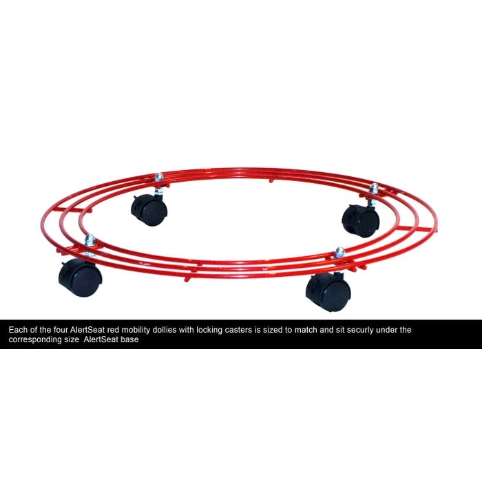AlertSeat Therapeutic Stability Ball Chair Dolly, Medium, Red