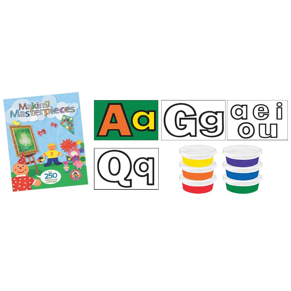 Image for Activa Preschool Alphabet Sand Painting Kit, Assorted Colors from School Specialty