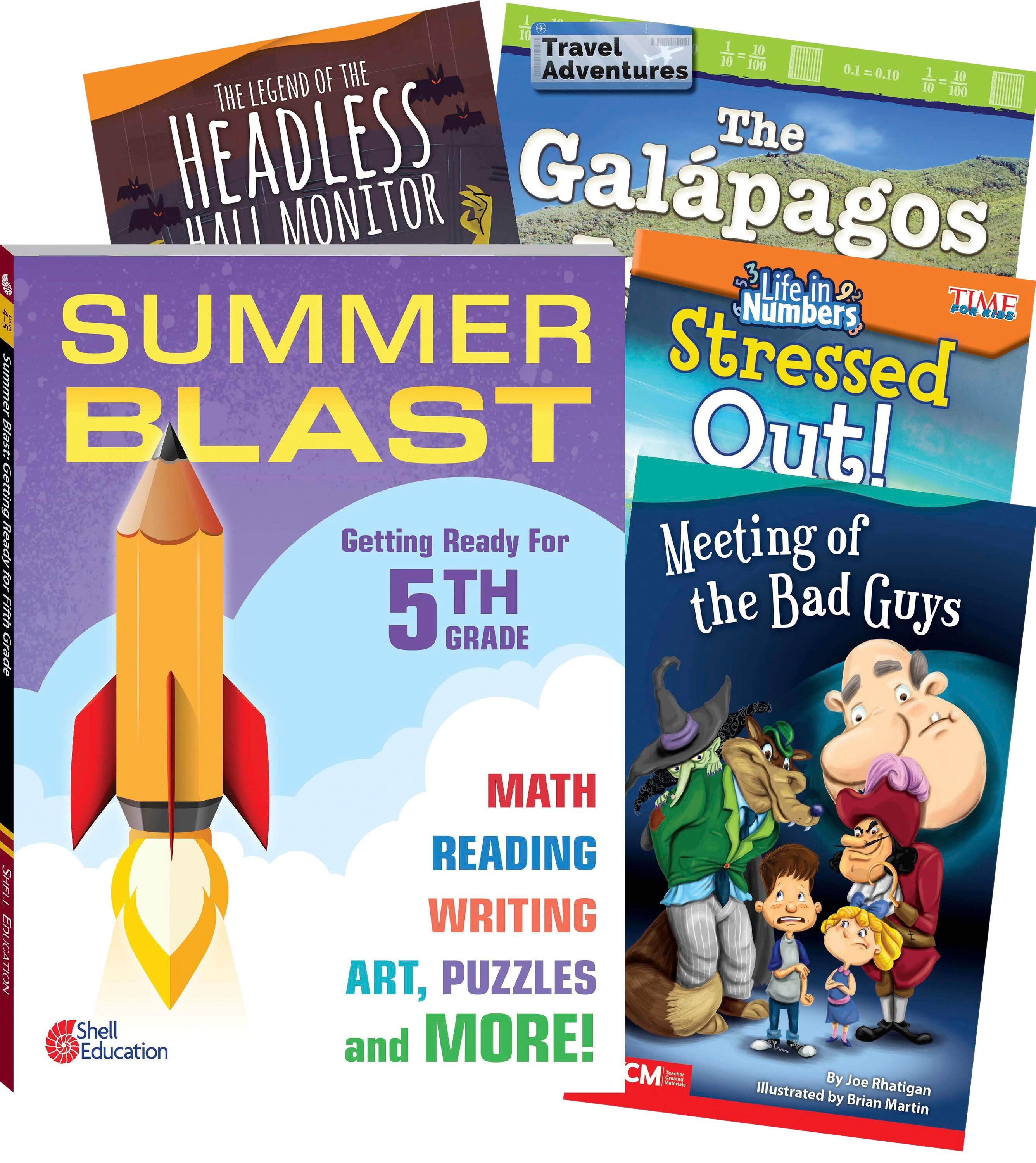 Image for Teacher Created Materials Learn-at-Home Summer Reading Bundle, Grade 5, Set of 5 from School Specialty