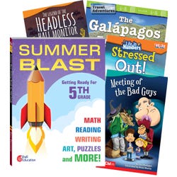 Teacher Created Materials Learn-at-Home Summer Reading Bundle, Grade 5, Set of 5