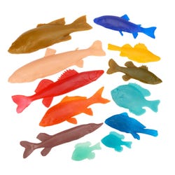 Nasco Fish Replica Rubber Stamp for Printmaking, Set of 12