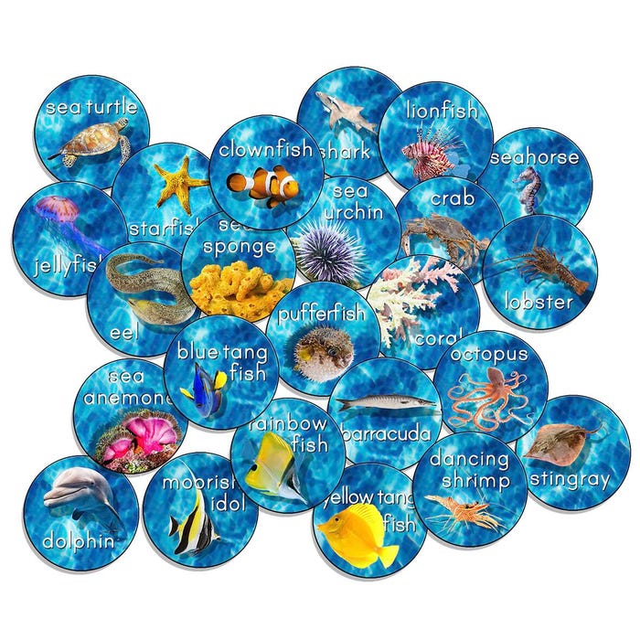 Flagship Carpets Into the Sea Stow N Go Carpet Rounds, 16 Inches, Set of 24