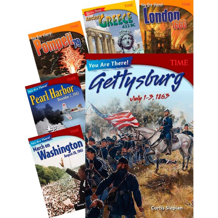 Teacher Created Materials TIME You Are There! Nonfiction Readers, Grades 6 to 8, Set of 9