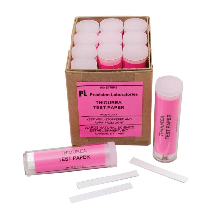 Frey Scientific Thiourea Taste Paper - Pack of 12 Vials, 100 Strips per Vial
