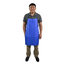 School Smart Vinyl Apron, Waterproof, 29 x 17 Inches, Blue 085000