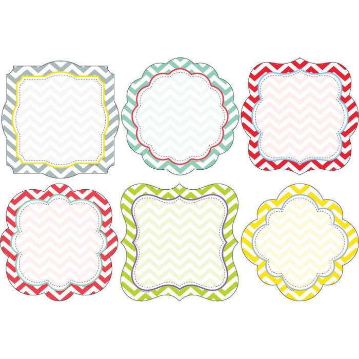 Barker Creek Double-Sided Accents, Beautiful Chevrons, Set of 36