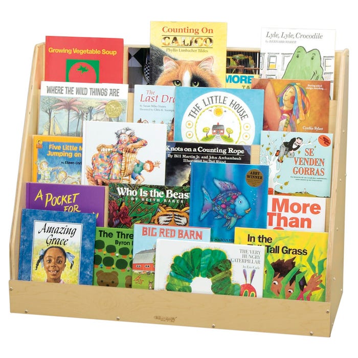 Childcraft Book Stand and Magnetic Dry-Erase Panel, 5 Shelves