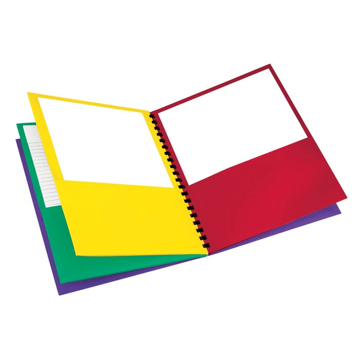 Oxford Multi-Pocket Portfolio, 8-1/2 x 11 Inches, 8 Pocket, Assorted Colors with Colored Pockets