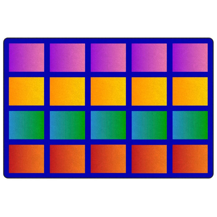 Childcraft ABC Furnishings Colorful Blocks Carpet for Classrooms, Rectangle