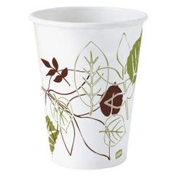Dixie Foods Pathway Design Hot Cup, 12 oz, Poly-Lined/Paper, White, Pack of 500, Item Number 1409440