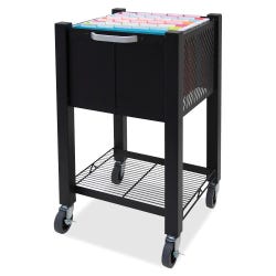 Vertiflex InstaCart Sidekick File Cart, 13-3/4 x 15-1/2 x 26-1/4 Inches, Black, Item Number 1506616