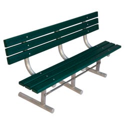 UltraSite Recycled Plastic Park Bench with Back 4001506