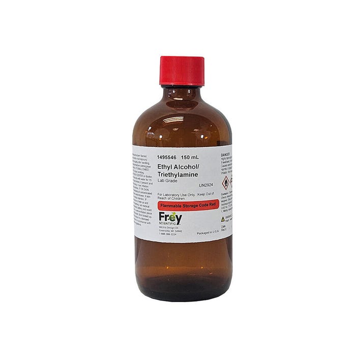 Frey Scientific Ethyl Alcohol Triethylamine, Lab Grade, 150mL