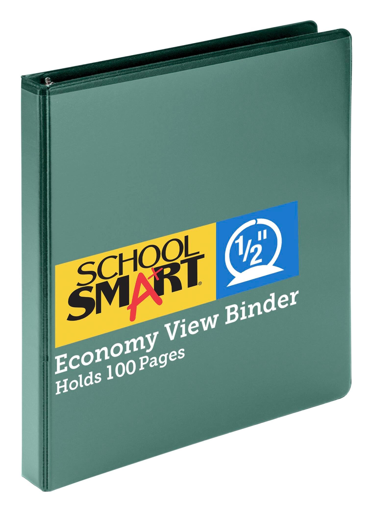 Image for School Smart Polypropylene Round Ring View Binder, 1/2 Inch, Green from School Specialty