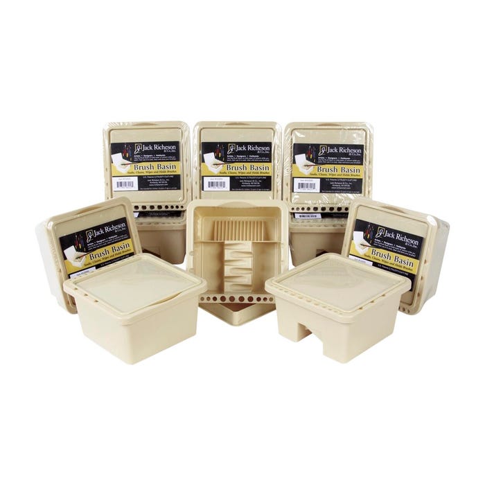 Jack Richeson Brush Basin Classroom Pack, 6-1/2 x 6-1/2 x 3-1/2 Inches, Pack of 10