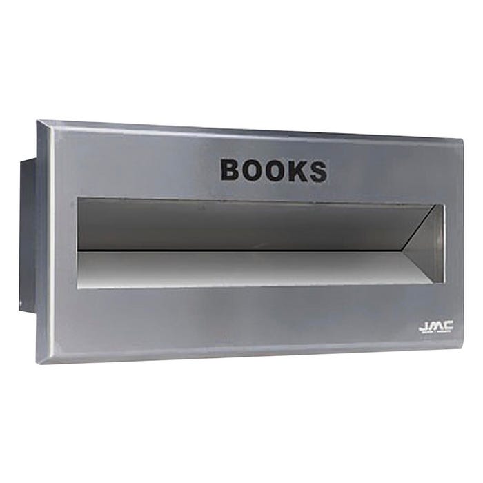 Kingsley Ease HallPass through Wall Book Return System, 22-7/8 x 8-13/16 x 11 Inches, Stainless Steel Interior