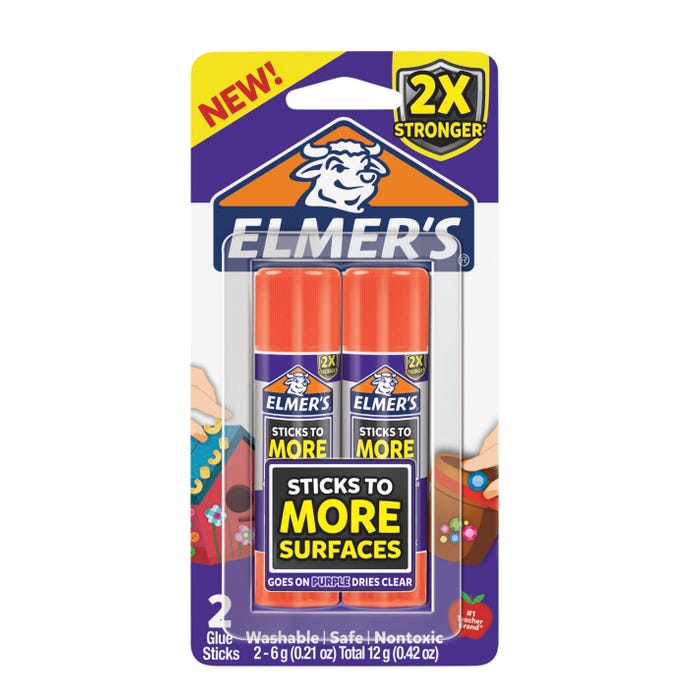 Elmer's Extra Strength Glue Sticks, 0.21 Ounces, Set of 2