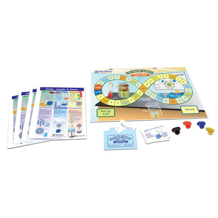 NewPath Learning Solids, Liquids & Gases Learning Center Game, Grades 6 to 10