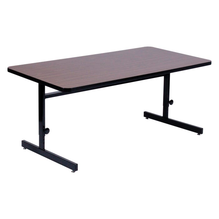 Correll Rectangle Laminate Top Adjustable Height Computer Table