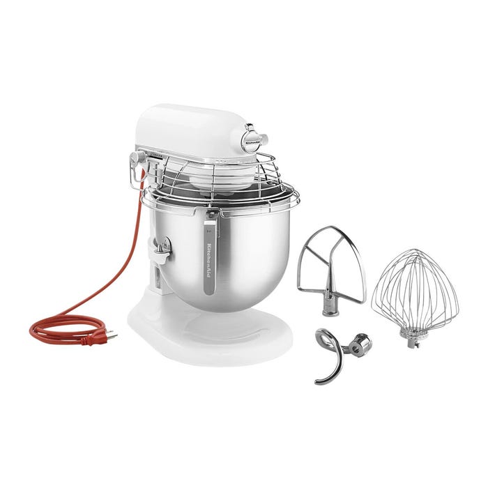 KitchenAid Commercial Stand Mixer with Bowl Guard, 8 Quart, White