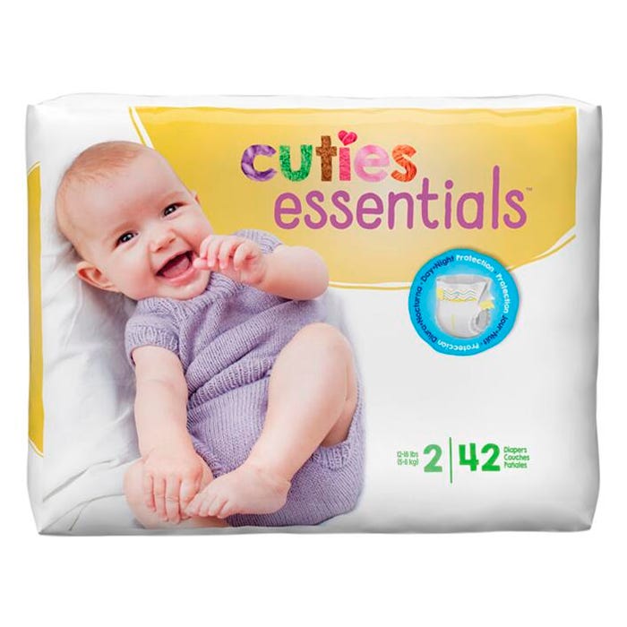 Cuties Diaper, Size 2, 12-18 Pounds, 168 Count