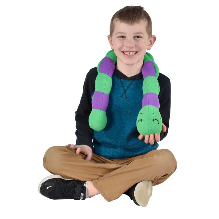 Abilitations Small Weighted Shoulder Caterpillar, 29 x 3 Inches, 2 Pounds, Green/Purple