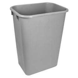 School Smart Indoor Waste Basket, 40 Quart, Gray 2003498