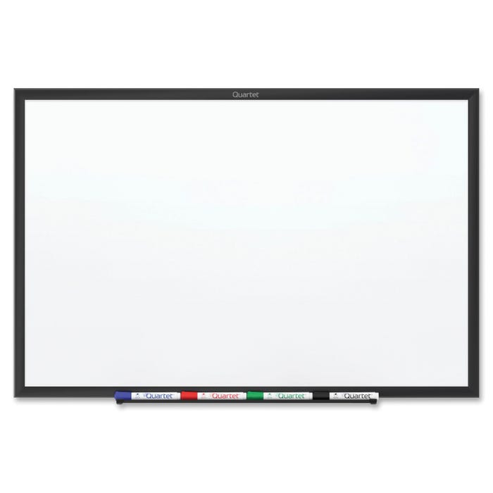 Quartet Magnetic Dry Erase Board, 48 x 36 Inches, Steel, Aluminum Frame, White, Black Frame, Wall Mount