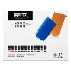 Liquitex Acrylic Gouaches, 37/50 Ounces, Assorted Essential Colors, Set of 12 Item Number 2003816
