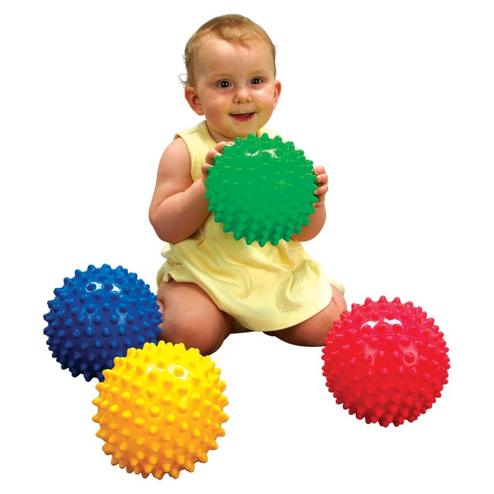 Edushape Textured Sensory Balls, Set of 4, 7 Inches