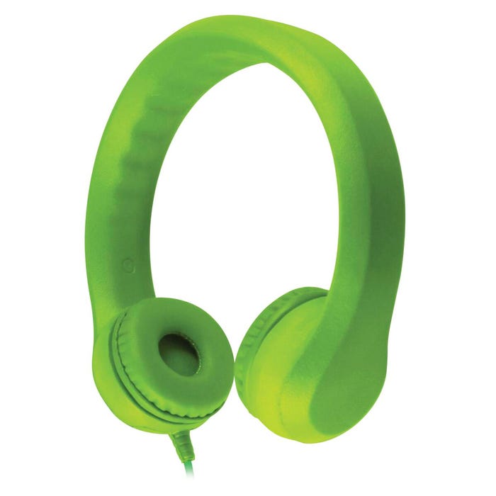 HamiltonBuhl Kids Flex-Phones On-Ear Headphones, 3.5mm, Green