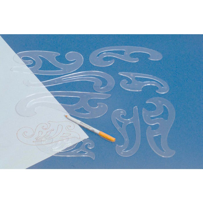 Westcott French Curves Drawing Template, Set of 8