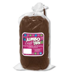 Pepperell Jumbo Roving Craft Yarn, 8 Ounces, 150 Yards, 3-Ply, Brown