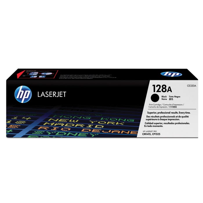 HP 128A Ink Cartridge, CE320A, Black