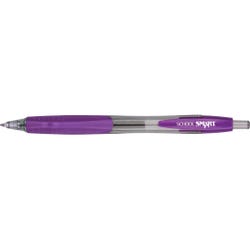 School Smart Retractable Gel Pens with Grip, Purple Ink, Pack of 12 1570509
