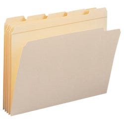 Smead Reinforced File Folder, Letter Size, 1/5 Assorted Cut, Manila, Pack of 100, Item Number 2049783